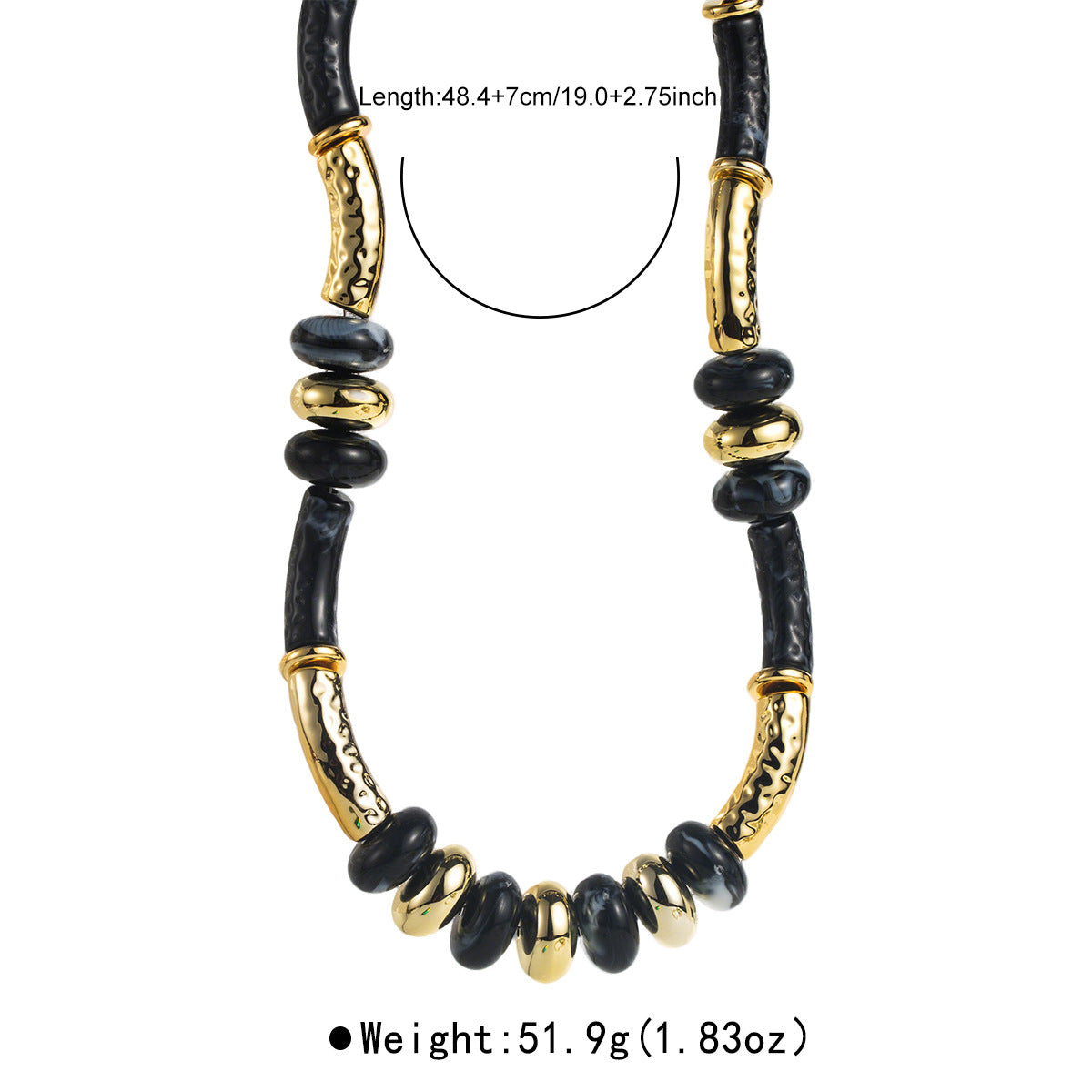 Wholesale Maillard Series Beaded Resin Necklace Personality Clavicle Chain