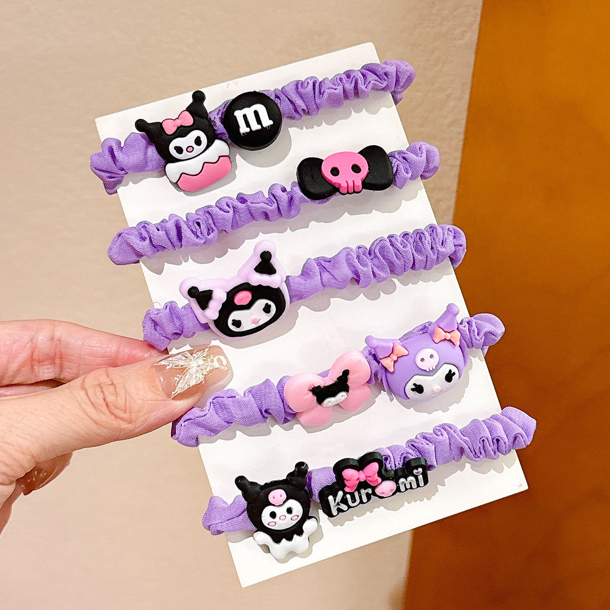 Wholesale 5pcs Children's Cartoon Cute Doll Rope Hair Scrunchies ACCVIP-HS-Huidi013