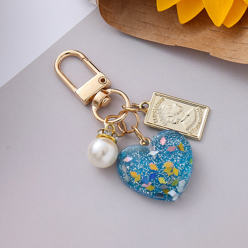 Wholesale  pearl love keychain