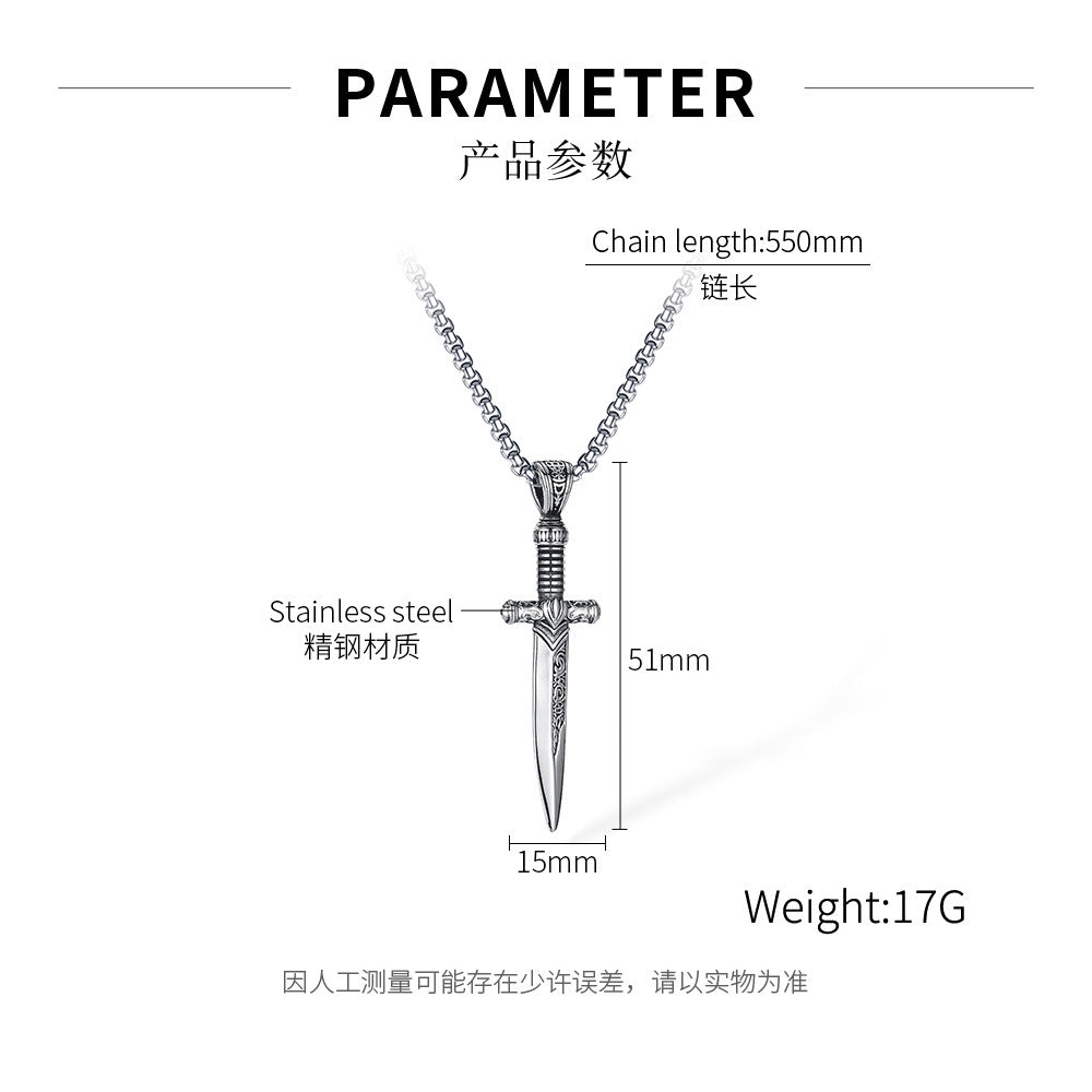 Wholesale Titanium Steel Domineering Sword Necklace ACC-NE-OPK008