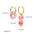 Wholesale love asymmetric earrings 18K gold stainless steel earrings
