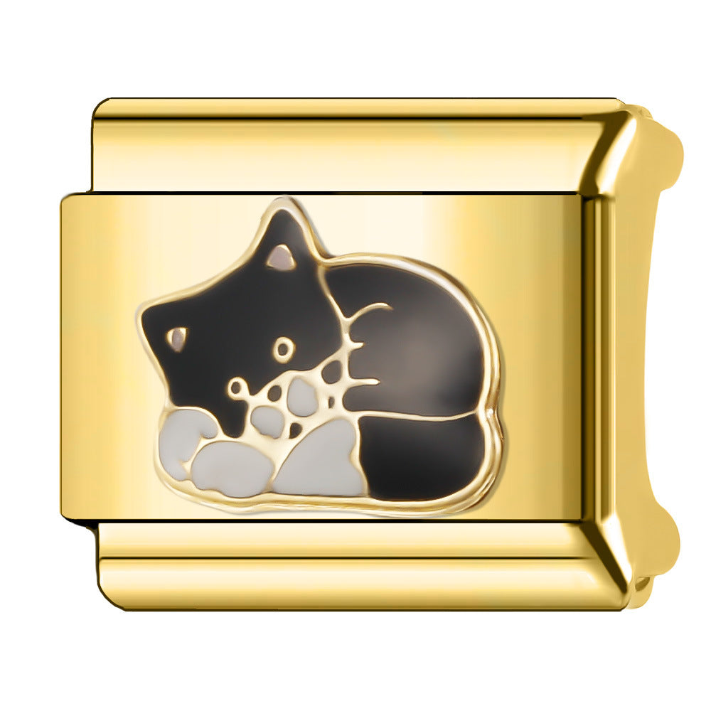 Wholesale Italian Charm Bracelet 9mm DIY Splicing Creative Pattern Stainless Steel Composable Bracelet