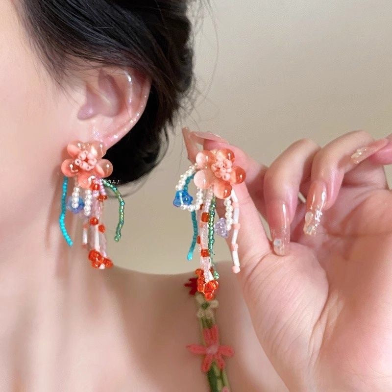 Wholesale  Sunflower Earrings Exaggerated Earrings
