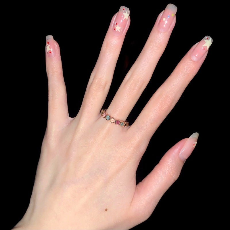 Wholesale Rainbow Ring Copper Open Adjustable Rings ACC-RS-LiuYing001