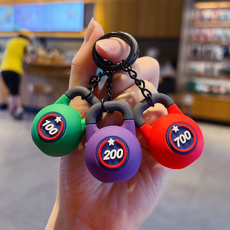 Wholesale PVC Kettlebell Keychain Pendant - Fitness Design,  Couples Gift,  Car Key Accessory,  Boutique Resale