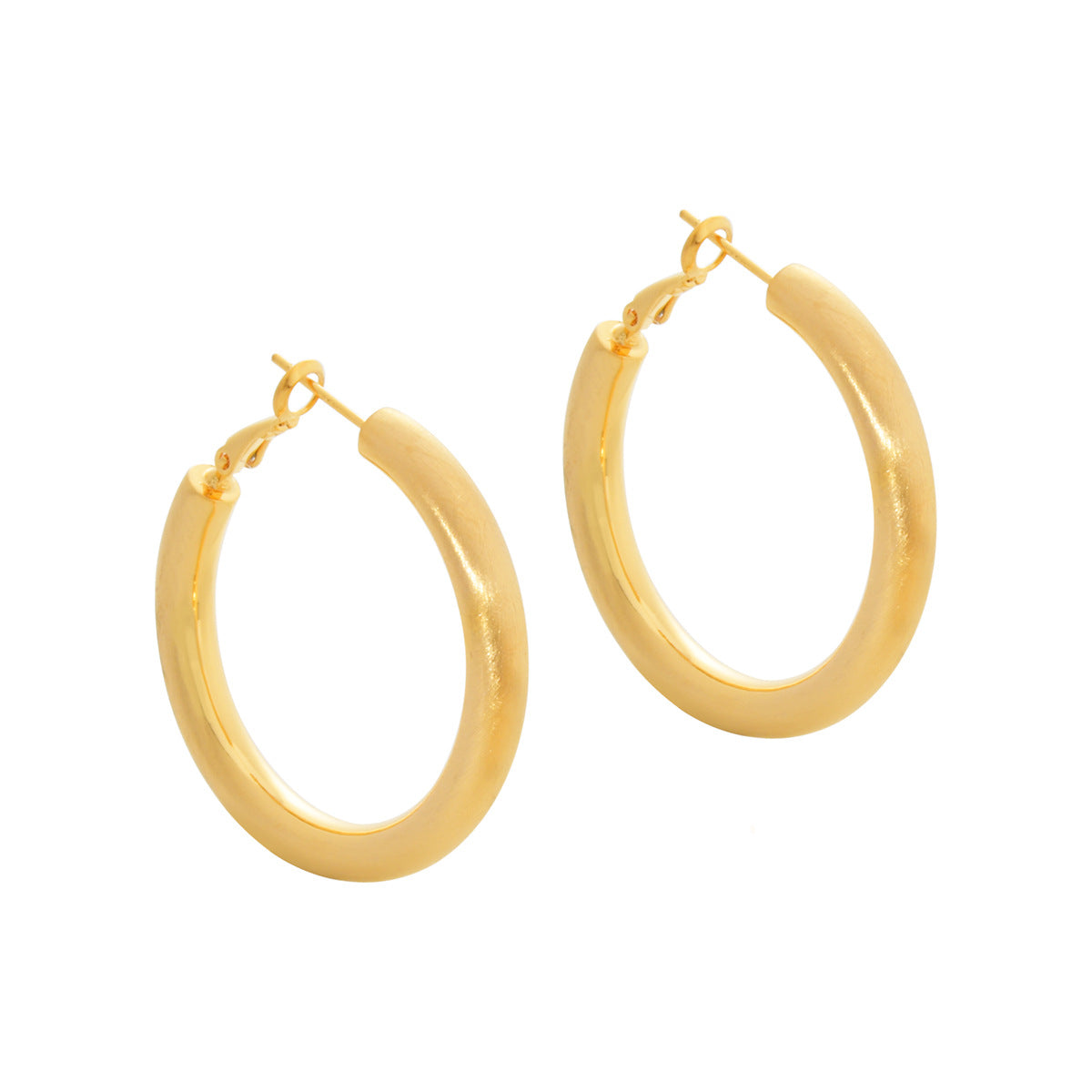 Wholesale Personalized Exaggerated Brushed Earrings Luxury Hoop Earrings