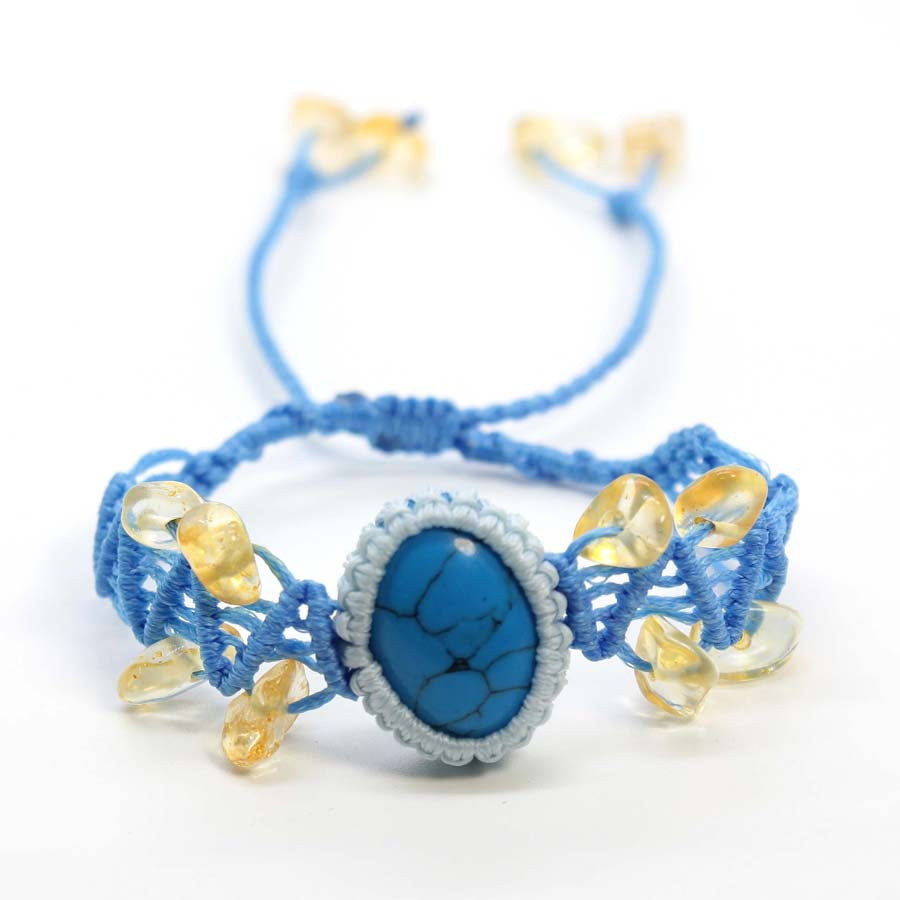 Wholesale Fashion Handmade Braided Crystal Bracelet Adjustable Gemstone Jewelry Gift For Couple Students Boutique Resale