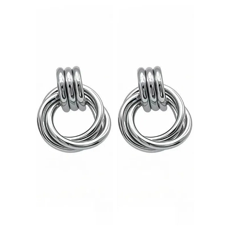 Wholesale Geometric Multi-layer  Titanium Steel  Earrings