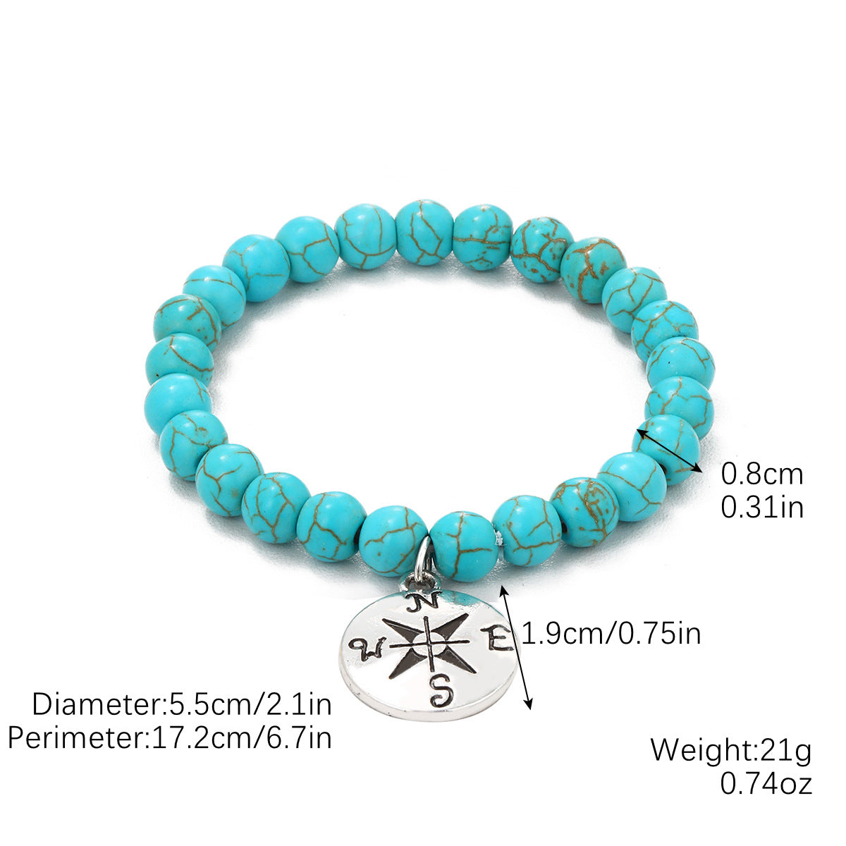 Wholesale Bohemian Ethnic Style Turquoise Beaded Bracelet ACC-BT-ManYi004