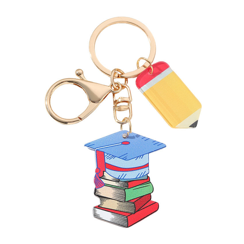 Wholesale Acrylic Teacher Keychain Decorative Accessory for Teacher' s Day Gift