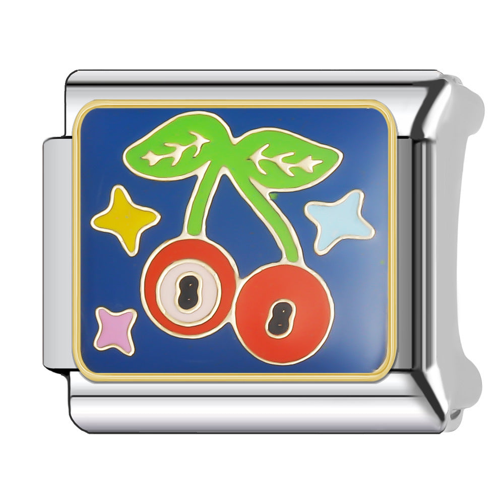 Wholesale Italian Charm Bracelet 9mm DIY Splicing Stainless Steel Goodnight Series Cartoon Composable Bracelet