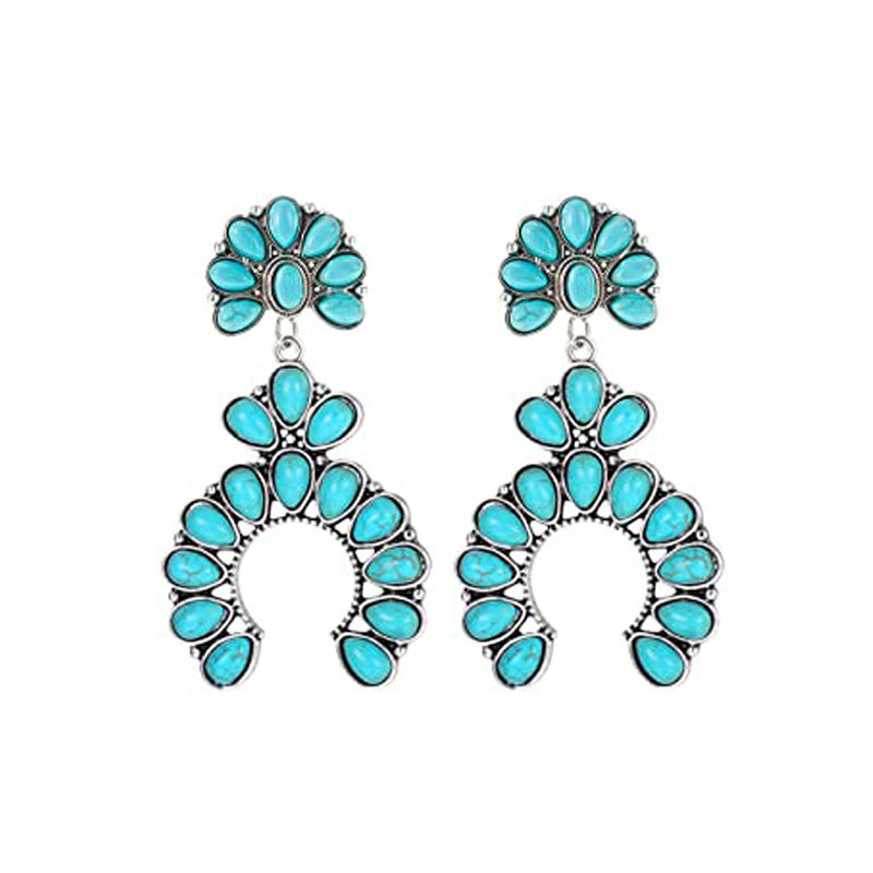 Wholesale  Turquoise Earrings Alloy Earrings Bohemian Earrings