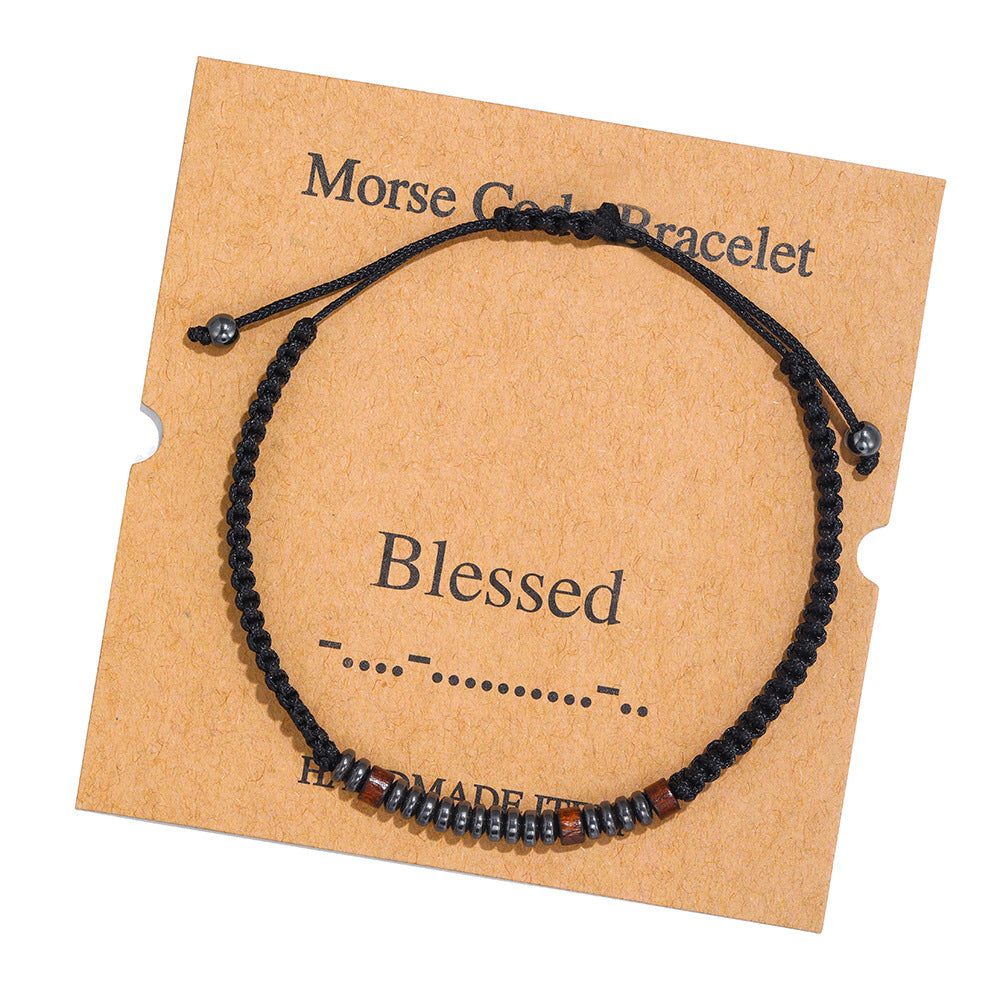 Wholesale Morse Code Letter Number Couple Bracelets
