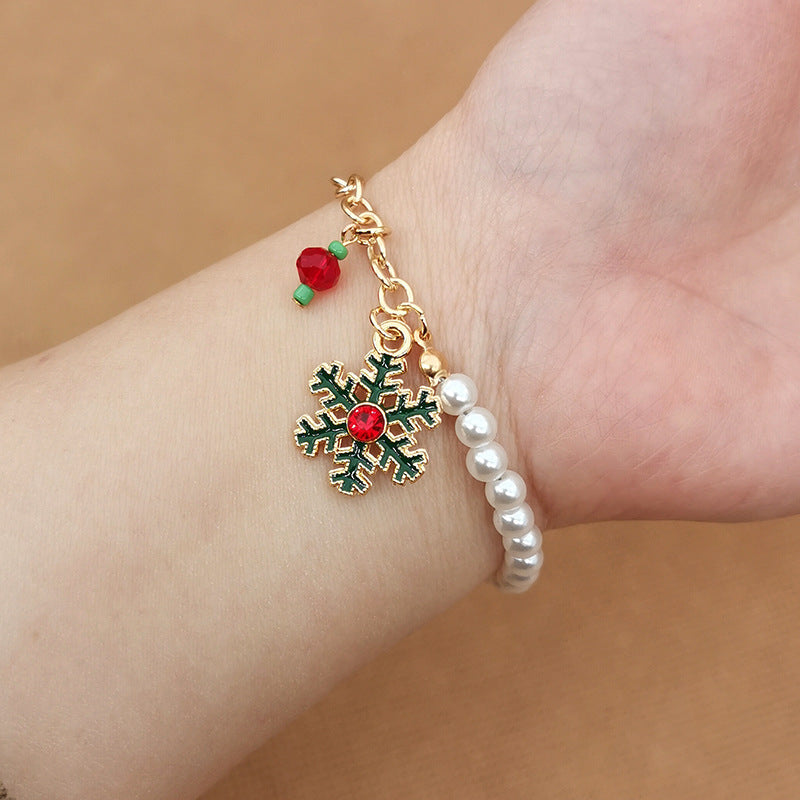 Wholesale Christmas Alloy Christmas Tree Old Man Snowman Bracelet ACC-BT-Haol013
