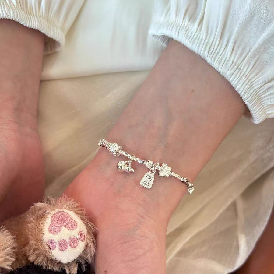 Wholesale Small Gourd Broken Silver Plate Wrapped Bracelet