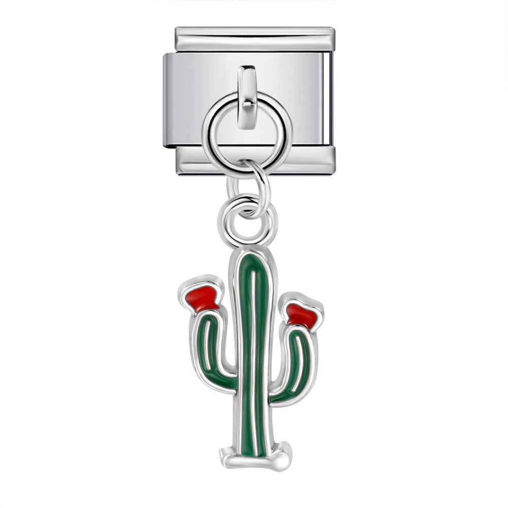 Wholesale 5pcs  Italian Charm Bracelet 9mm DIY  cute hookCreative Stainless Steel Composable Bracelet