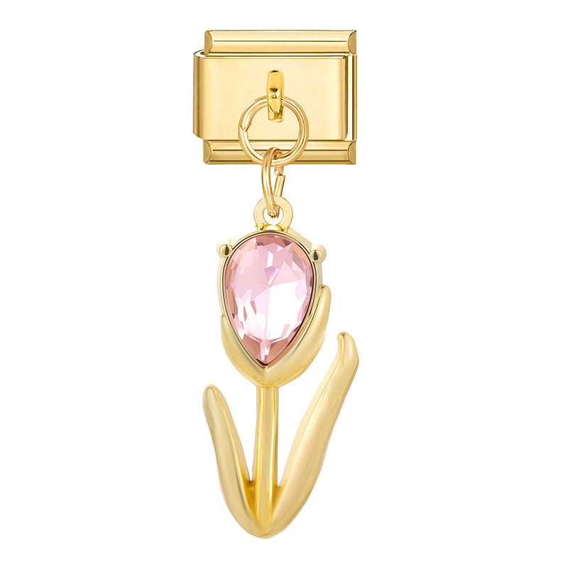 Wholesale Italian Charm Bracelet 9mm DIY Fine Glitter   Creative Stainless Steel Composable Bracelet