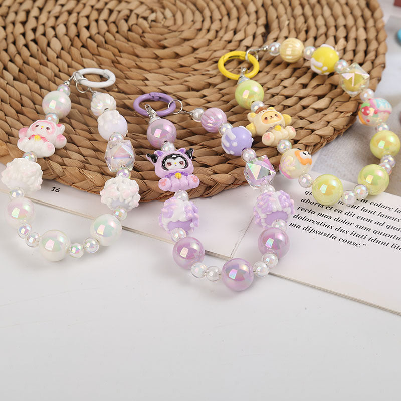 Wholesale creative letter beaded keychain  ACCVIP