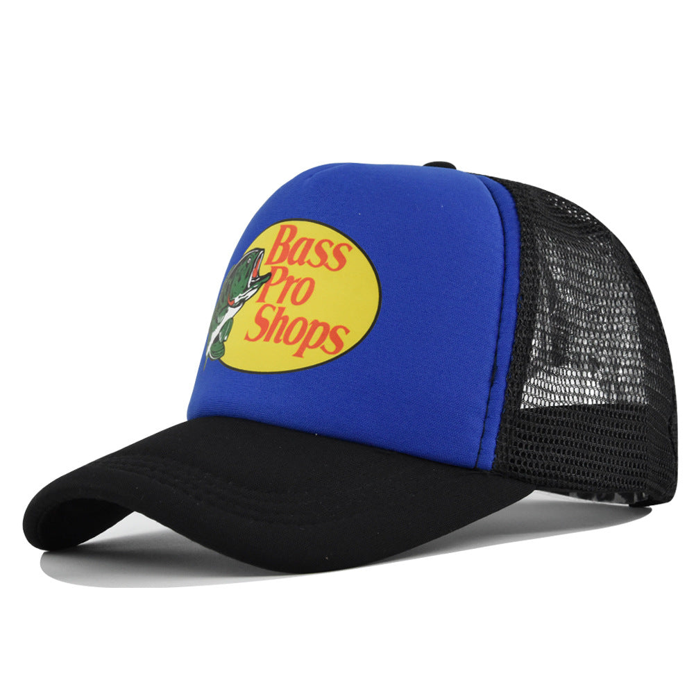 Wholesale Printed fish silk screen cap summer net Hat