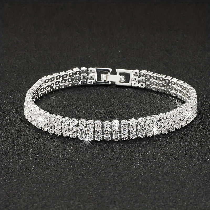Wholesale  Luxury Flash Diamond Full Diamond Zircon Bracelet