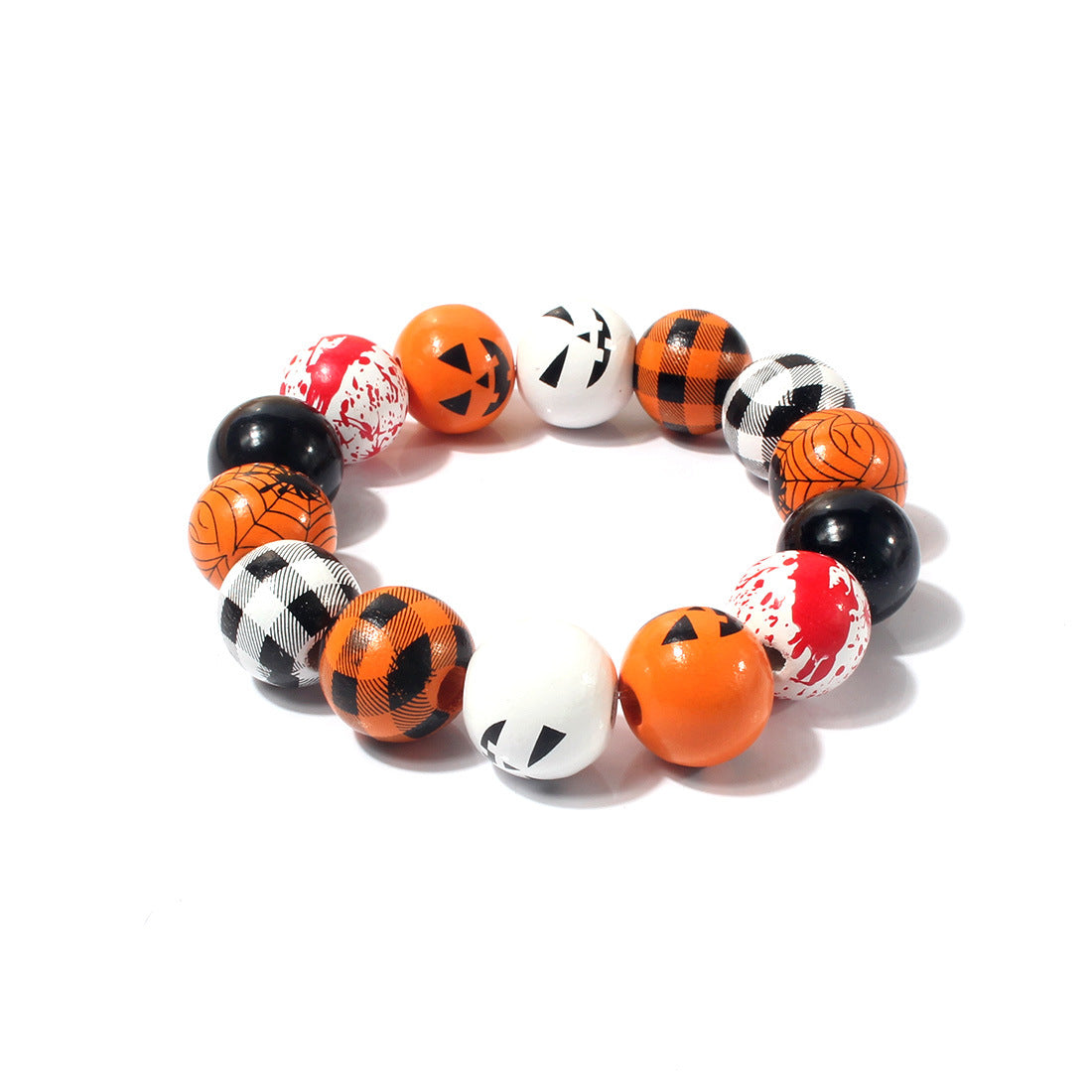 Wholesale Halloween Wood Elastic Bracelet