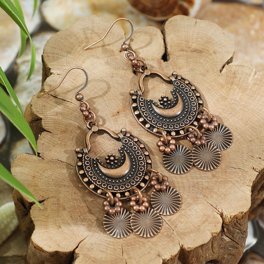 Wholesale Retro Bohemian Earrings Maillard Color Trendy Fashion Accessory for Autumn Winter