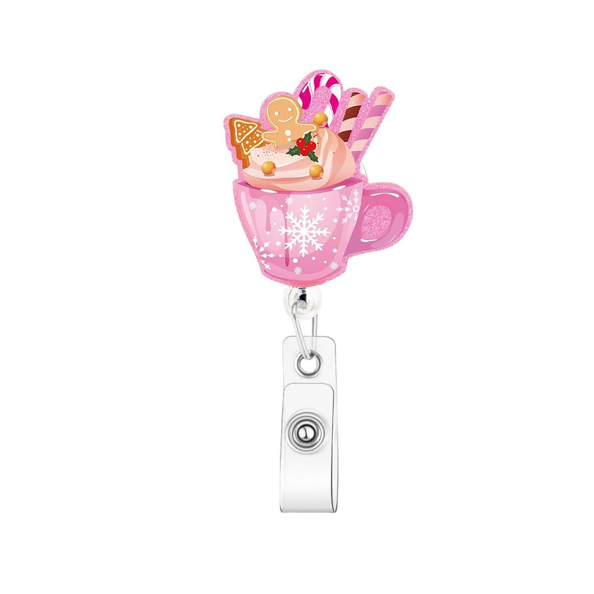 Wholesale retractable acrylic Valentine' s Day Badge Reels