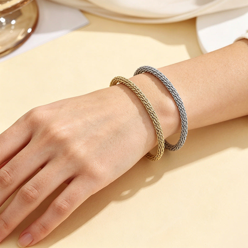 Wholesale Trendy Handmade Woven Gold Rope Bracelet For Women Fashion Jewelry Accessory