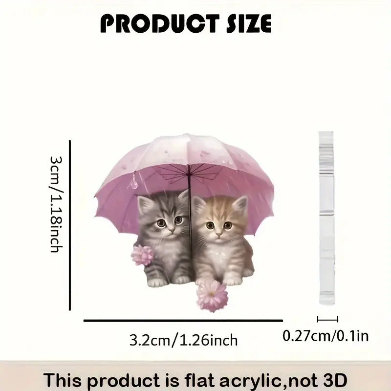 Wholesale Cute Umbrella Cat Acrylic Earrings