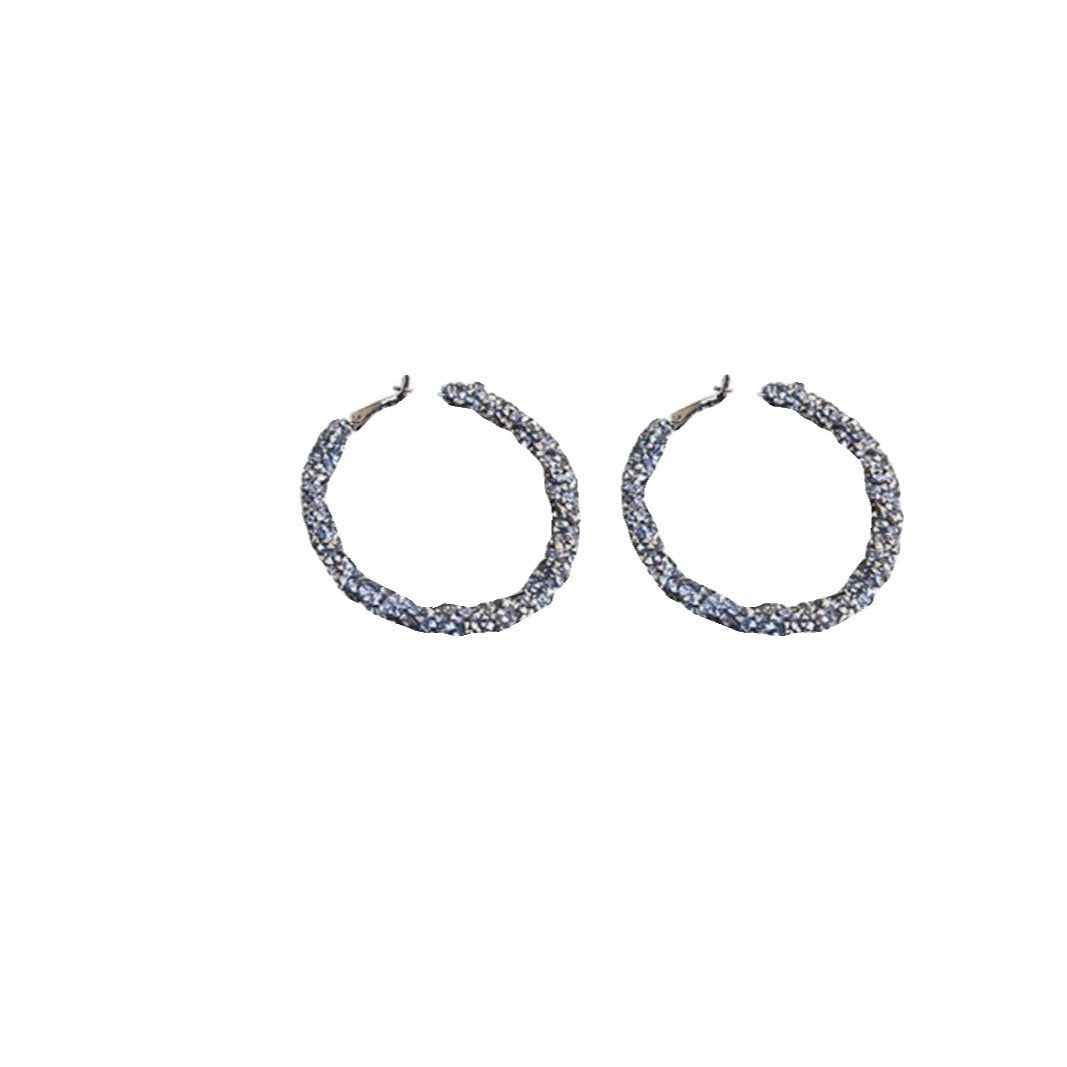 Wholesale black micro diamond large earrings