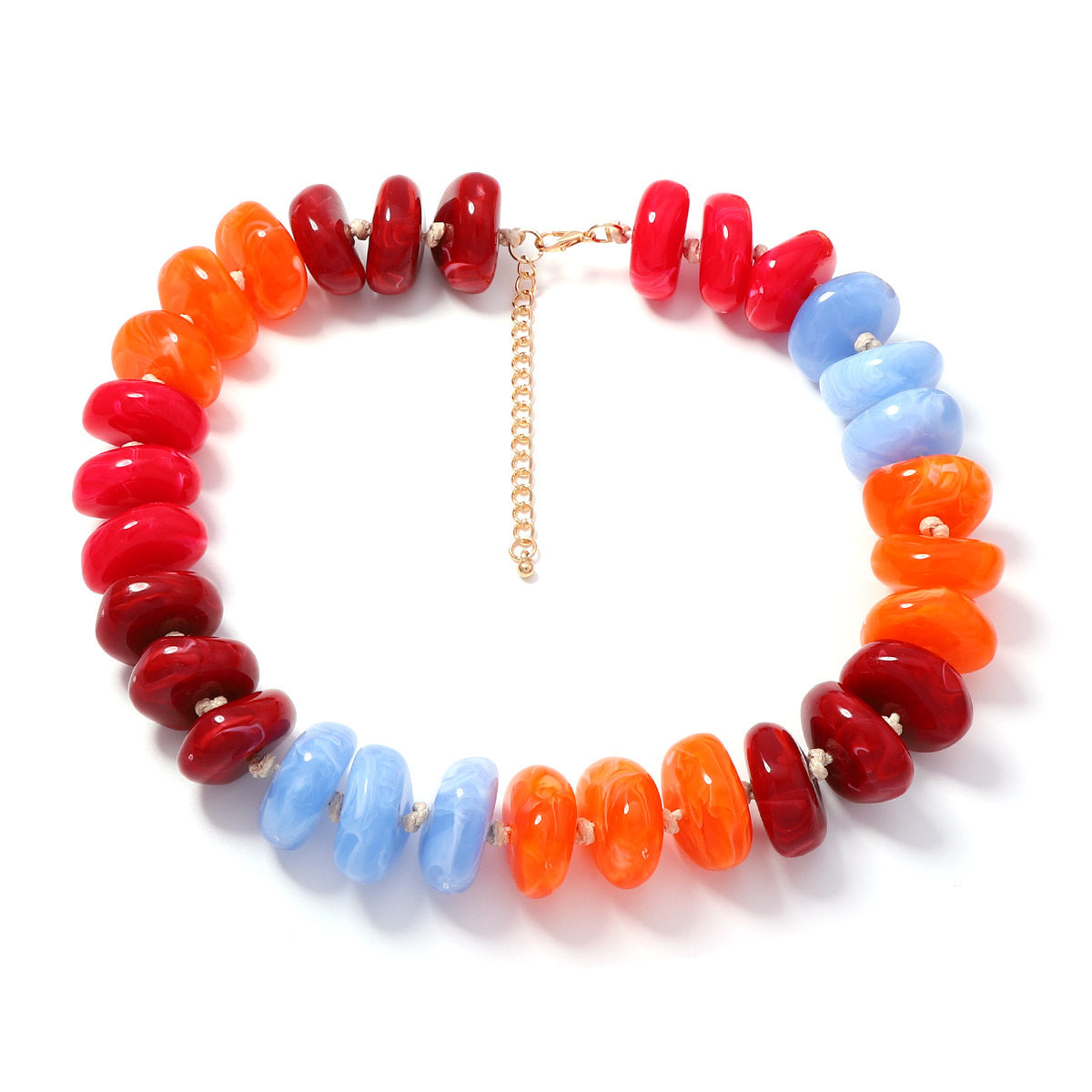 Wholesale Stylish Multicolor Beaded Necklace Chic Jewelry Accessory For Women