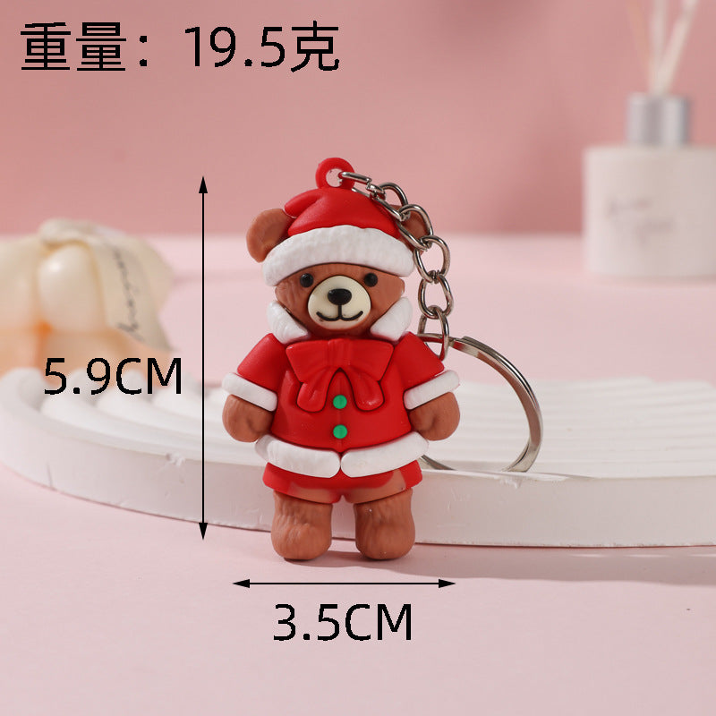 Wholesale Cute Christmas bear keychain