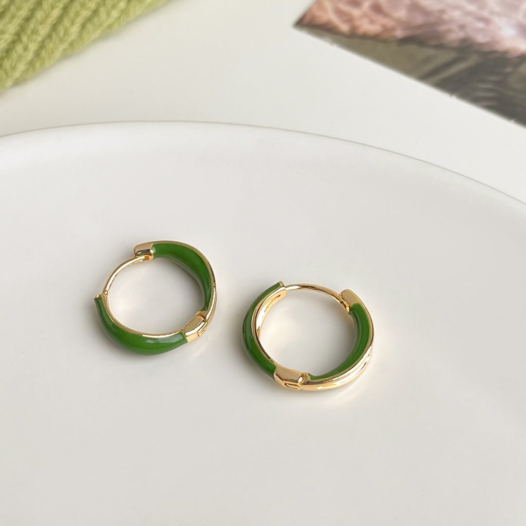 Wholesale  oil drop flower earrings