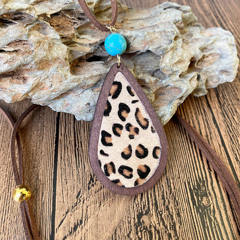 Wholesale 3pcs/ pack Wooden Leopard and Cow Print Earrings