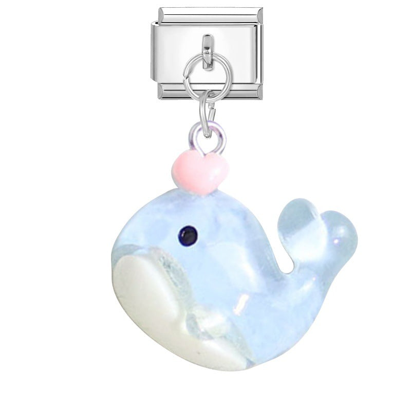 Wholesale 9mm Italian Charm Starter Bracelets DIY Ocean Series Pendant Style Stainless Steel Composable Bracelet