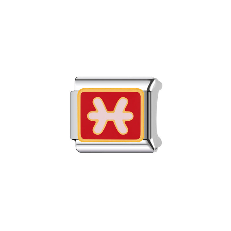 Wholesale Italian Charm Bracelet 9mm DIY Splicing Removable  Cartoon Stainless Steel Composable Bracelet