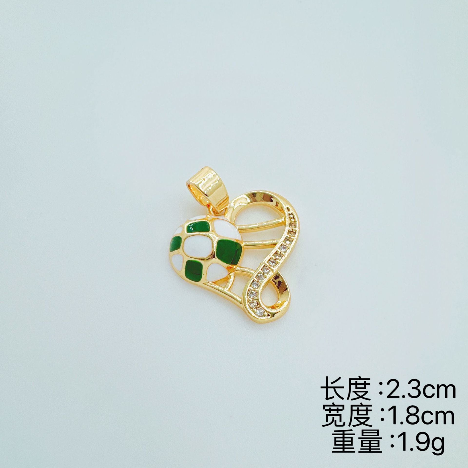 Wholesale World Cup Soccer Heart shaped Hollow Pendant