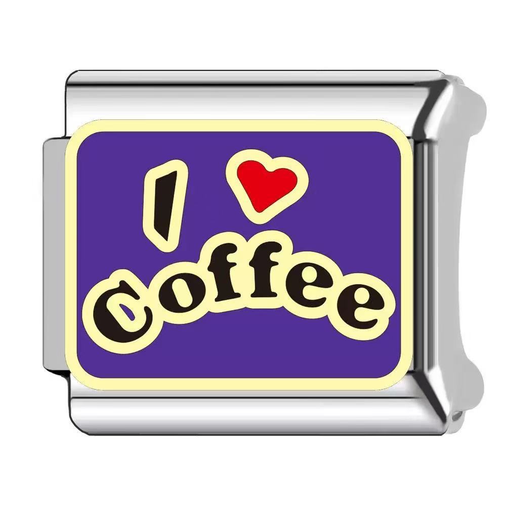 Wholesale  Italian Charm Bracelet 9mm DIY dripping paint Creative Stainless Steel Composable Bracelet