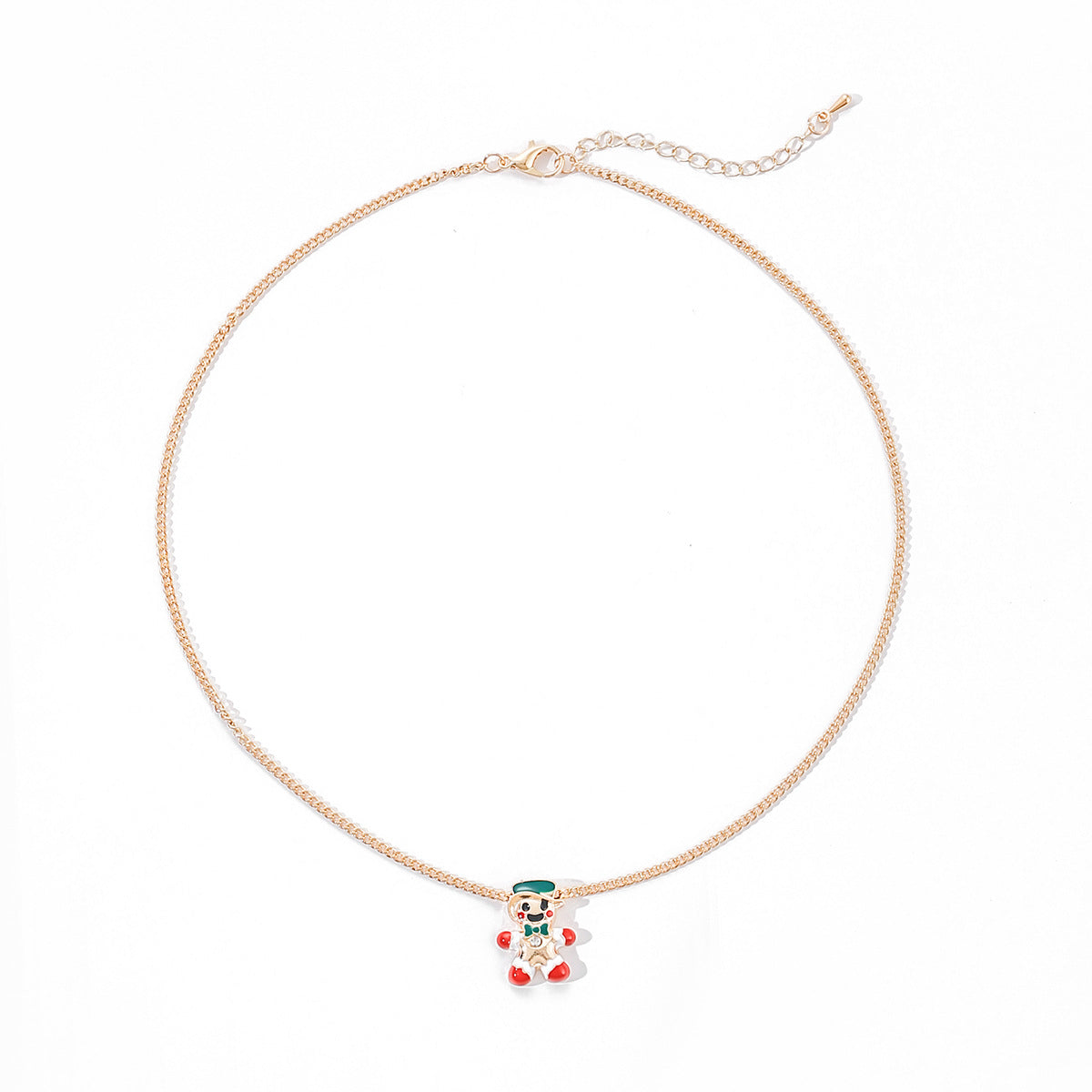 Wholesale Christmas cartoon oil dripping  elk necklace