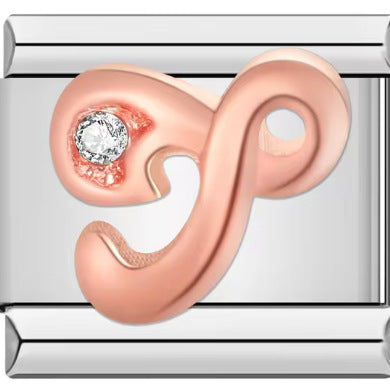 Wholesale Italian Charm Bracelet 9mm DIY 26 Artistic Letters   Creative Stainless Steel Composable Bracelet