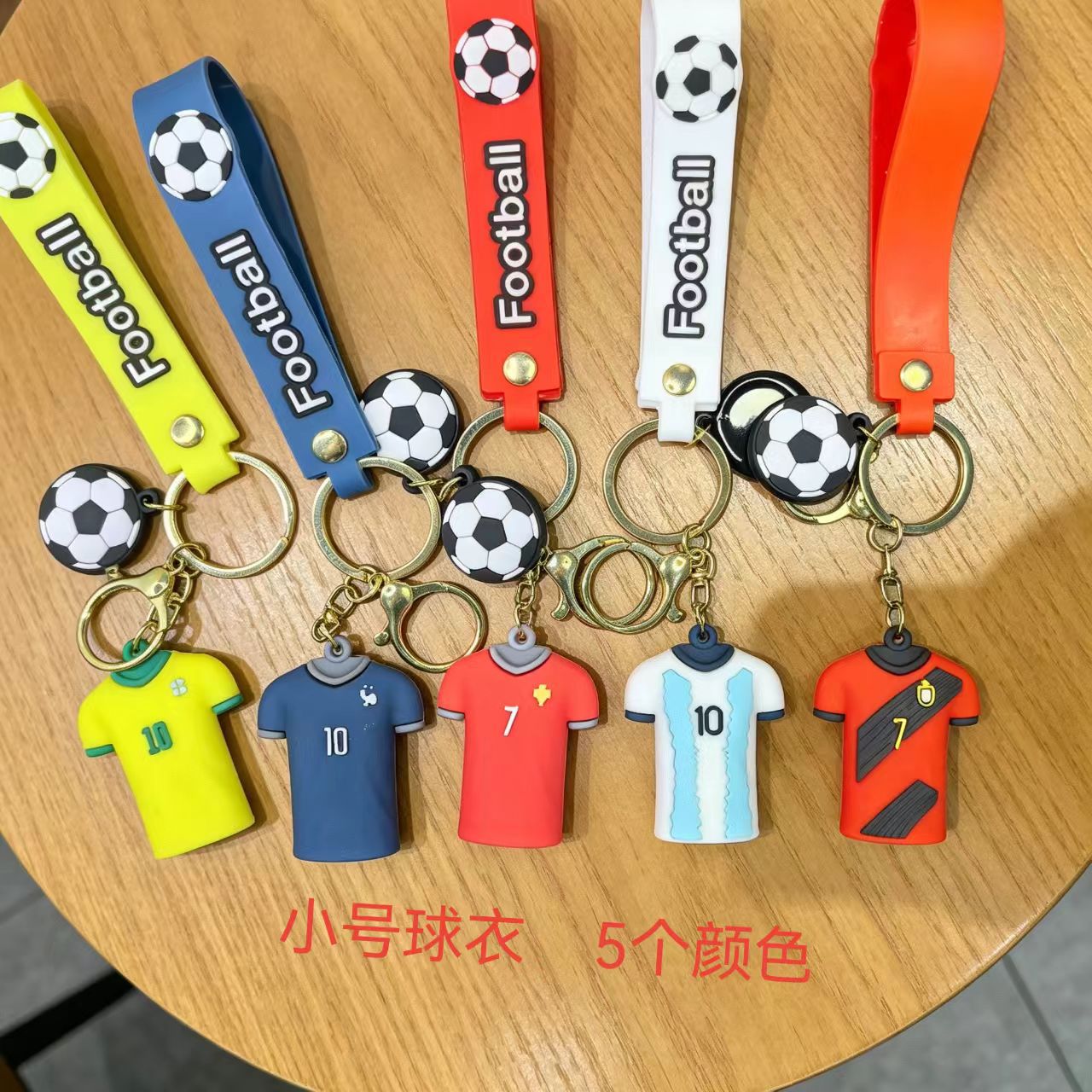 Wholesale # 10 Football Jersey Keychain - Pink PVC Decorative Car Key Accessory for Party Gifts or Resale