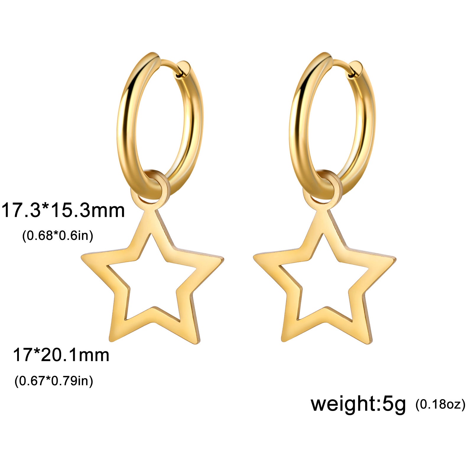 Wholesale Electroplated Stainless Steel Heart-Shaped Earrings Simple Western Style Women Fashion Jewelry Accessory Boutique Resale