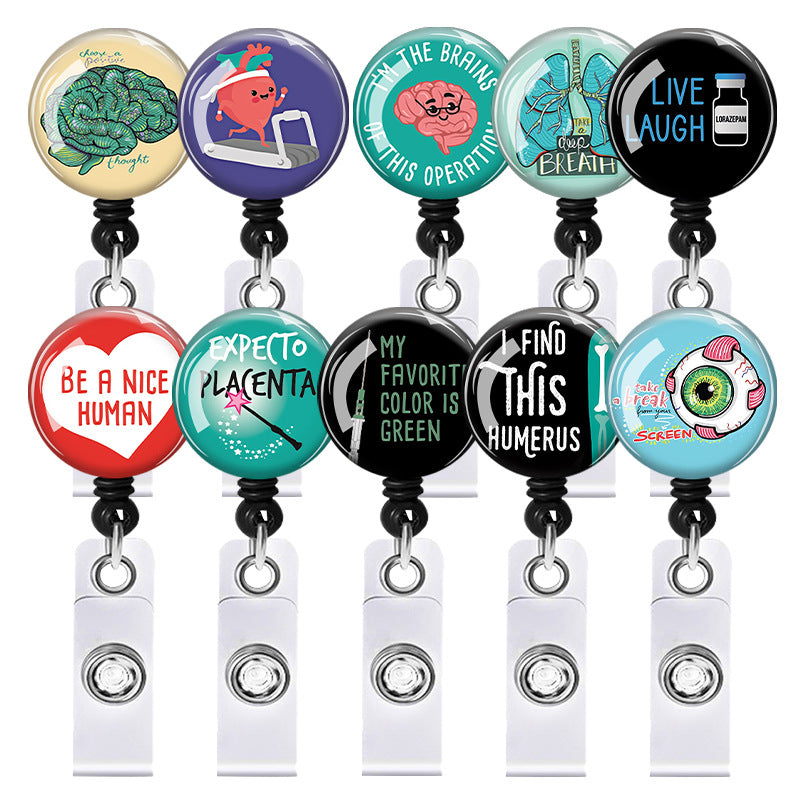 Wholesale Fashion Cartoon Organ Retractable Badge Holder ABS 650mm - Gift or Everyday Use