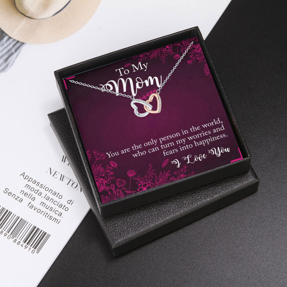 Wholesale s925 Sterling Silver Double Love Color Necklace