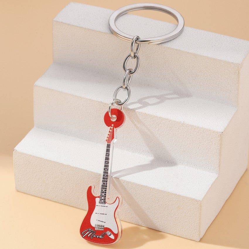 Wholesale Hip Hop Rock Double Sided Guitar Acrylic Keychains ACC-KC-RongR056
