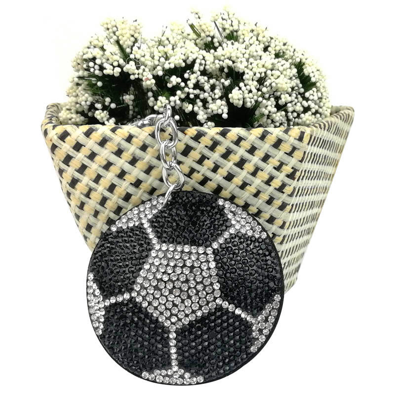 Wholesale flannel hot diamond basketball keychain