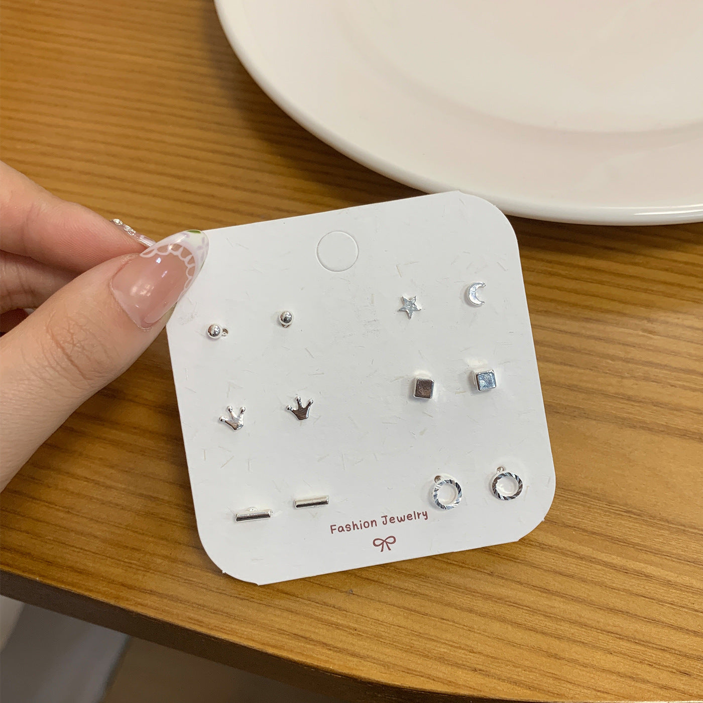 Wholesale Exquisite and Compact Mini Earring Set Silver Needle Earrings Simple Small Earrings