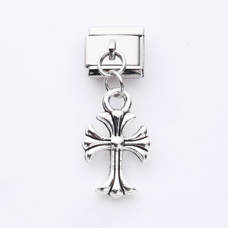 Wholesale 10pcs Italian Charm Bracelet 9mm DIY Splicing Devil Eye Stainless Steel Composable Bracelet