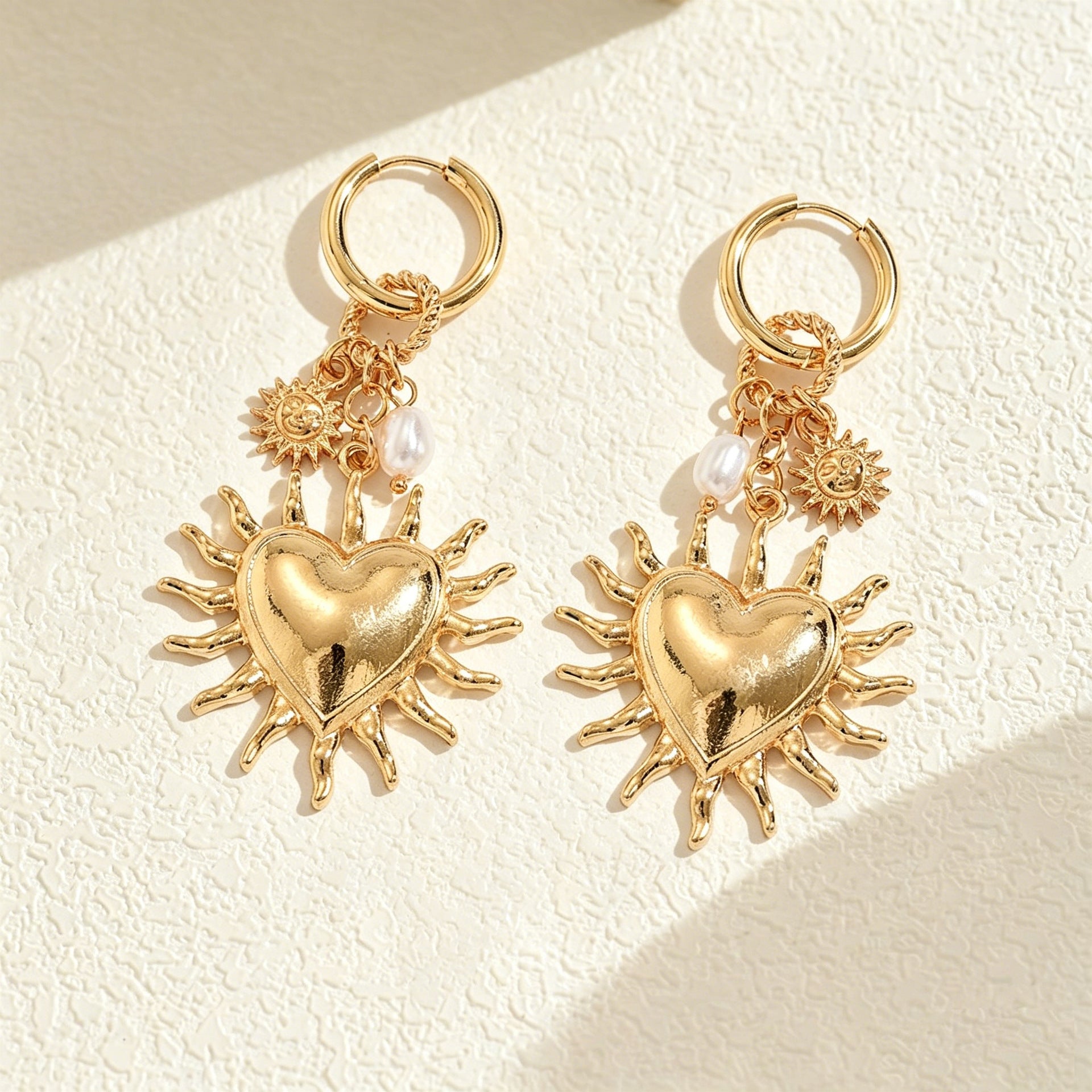 Wholesale Zinc Alloy Heart Pendant Earrings - Trendy Fashion Jewelry Accessory