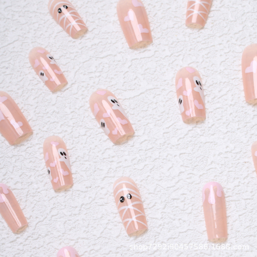 Wholesale 24 Pieces/box Halloween Press-on Nails Kits Nail Stickers ACC-NS-XingNai030